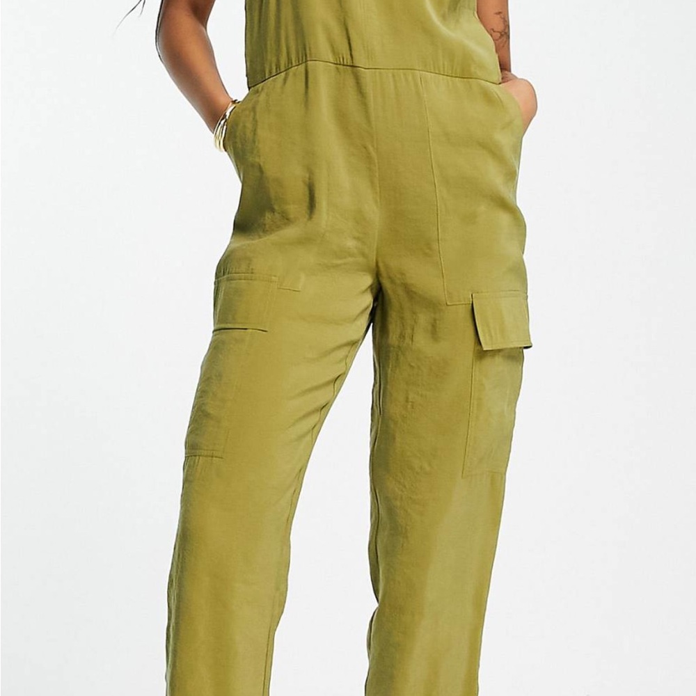 Olive Green Utility Jumpsuit